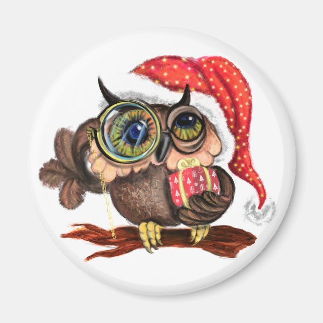 Íman Bolinha de Natal com presentes e presentes (Frente)