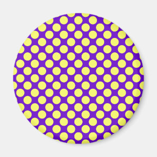 Íman Bolinhas amarelas com stouro roxo