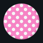 Íman Bolinhas brancas a rosa<br><div class="desc">Bolinhas brancas a rosa</div>