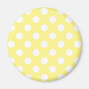 Íman Bolinhas brancas em amarelo-limão