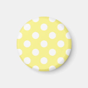 Íman Bolinhas brancas no limão - amarelo