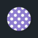 Íman Bolinhas brancas no periwinkle<br><div class="desc">Bolinhas brancas no periwinkle</div>