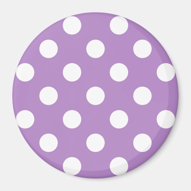 Íman Bolinhas brancas sobre este roxo (Frente)