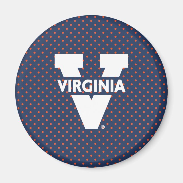 Íman Bolinhas da Virginia Cavaliers (Frente)
