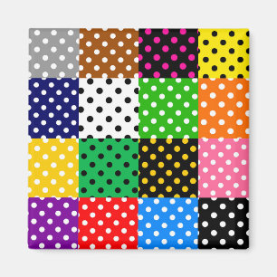 Íman Bolinhas de Quilt de Patchwork Multicolor