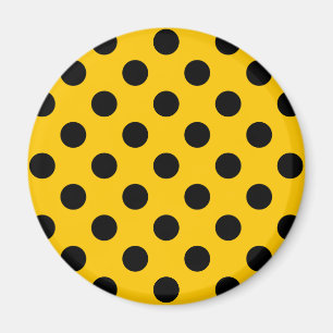 Íman Bolinhas pretas em amarelo