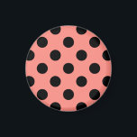 Íman Bolinhas pretas em pêssego<br><div class="desc">Bolinhas pretas em pêssego</div>