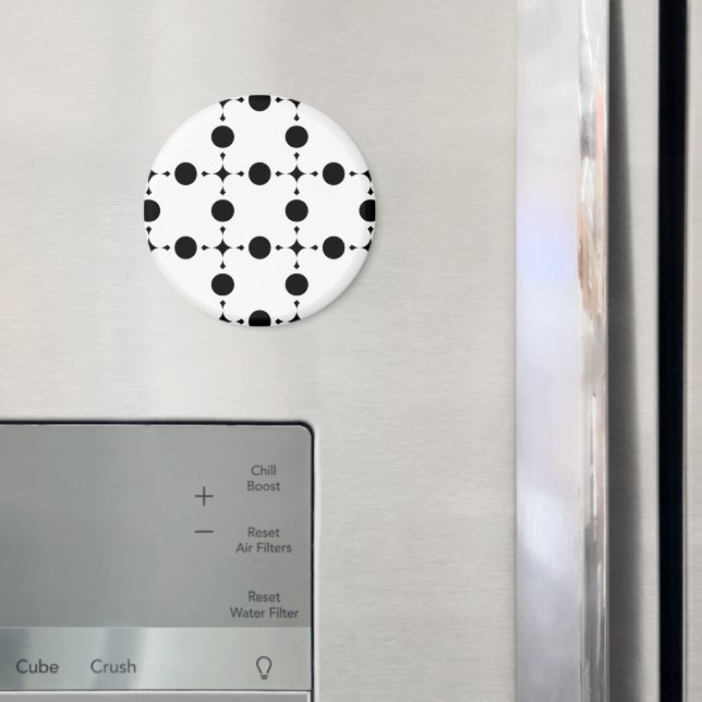 Íman Bolinhas Pretas, Padrão de Bolinhas, Pontos, Ponto (In Situ (Fridge))