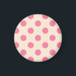 Íman Bolinhas rosa em creme<br><div class="desc">Bolinhas rosa em creme</div>