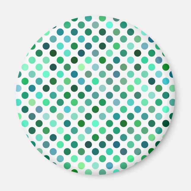 Íman Bolinhas verde e azul (Frente)