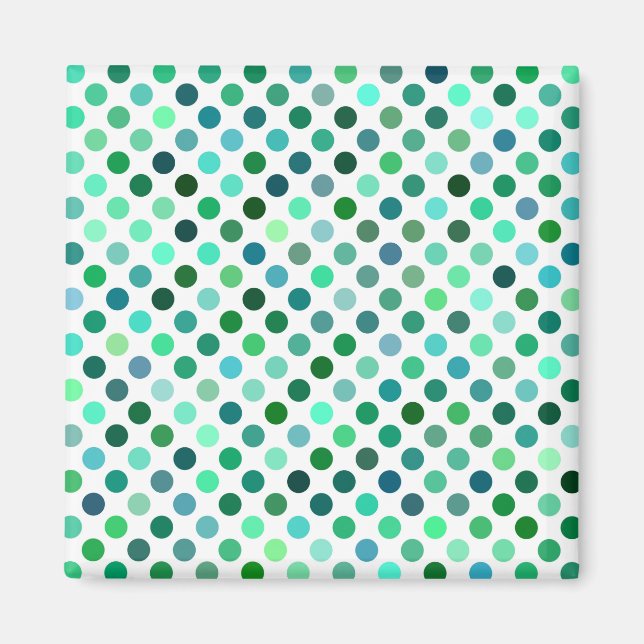 Íman Bolinhas verde e azul (Frente)