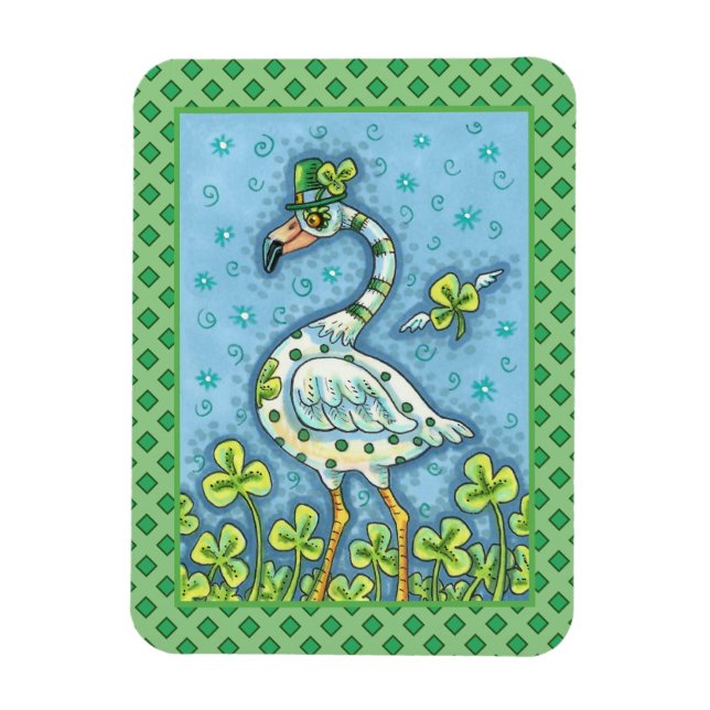 Íman Bolinhas VERDE FLAMINGO, RUA ENGRAÇADA. DIA DE PAT (Vertical)