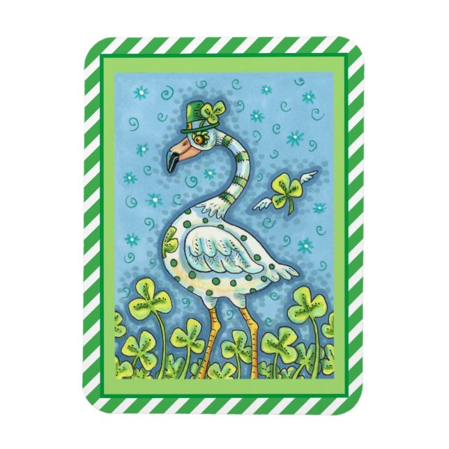 Íman Bolinhas VERDE FLAMINGO, RUA ENGRAÇADA. DIA DE PAT (Vertical)