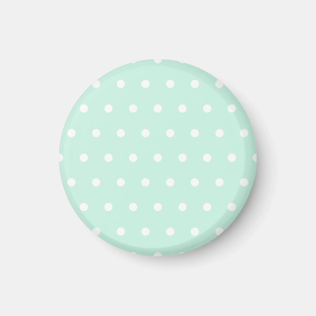 Íman Bolinhas Verde Mint (Frente)