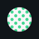 Íman Bolinhas verdes e brancas<br><div class="desc">Bolinhas verdes e brancas</div>