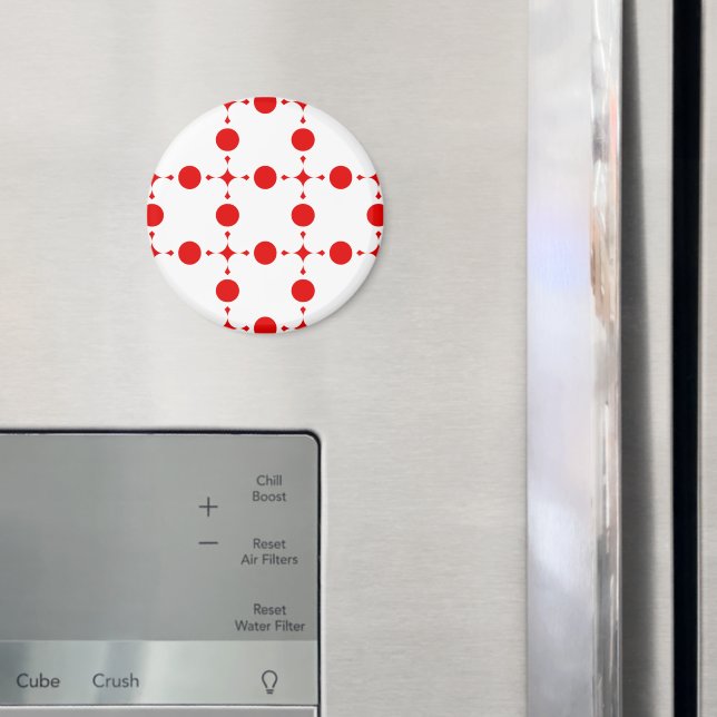 Íman Bolinhas Vermelhas, Padrão de Bolinhas, Pontos, Po (In Situ (Fridge))