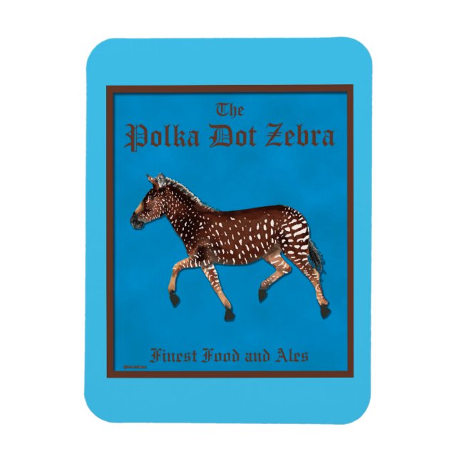 Íman Bolinhas Zebra - Pub Inglês (Vertical)