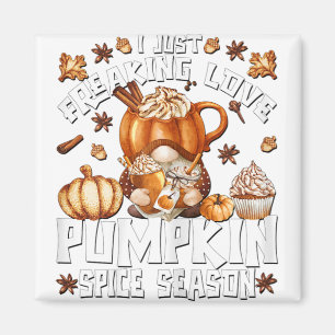 Íman Bolinho de Pumpkin Laranja Café Engraçado Outono G