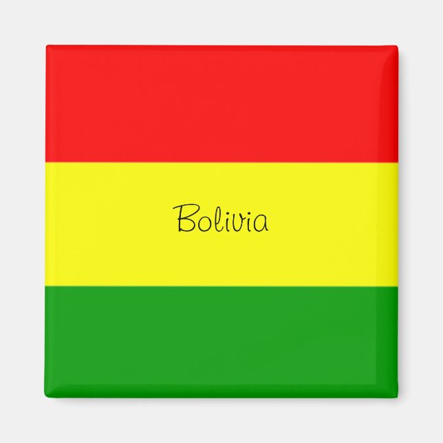 Íman Bolívia: Bandeira do ímã refrigerador boliviano (Frente)