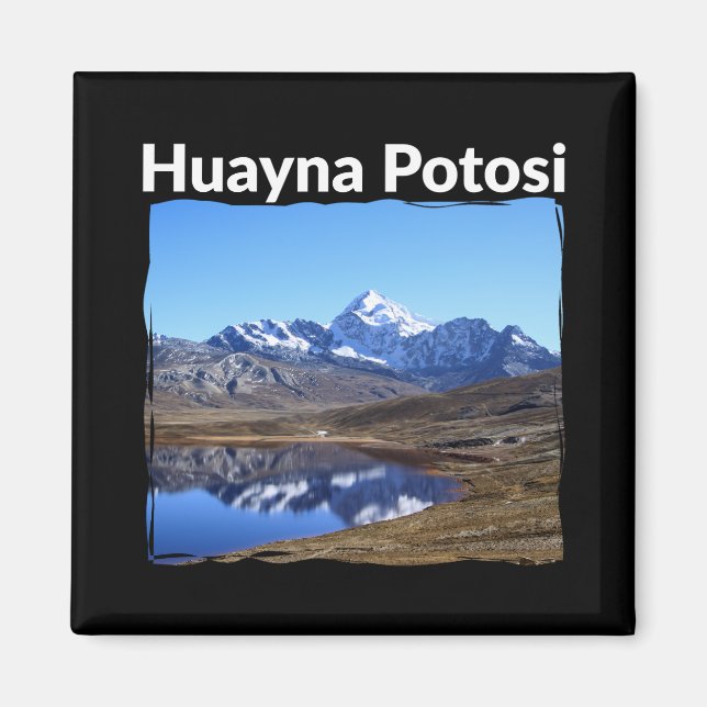 Íman Bolívia Huayna Potosi Mountain - Andes Art (Frente)