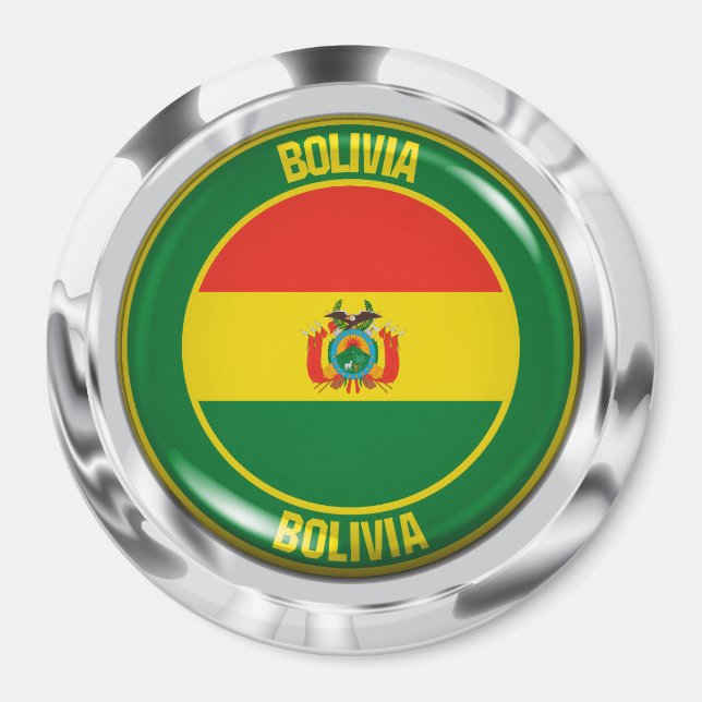 Íman Bolívia Round Emblem (Frente)