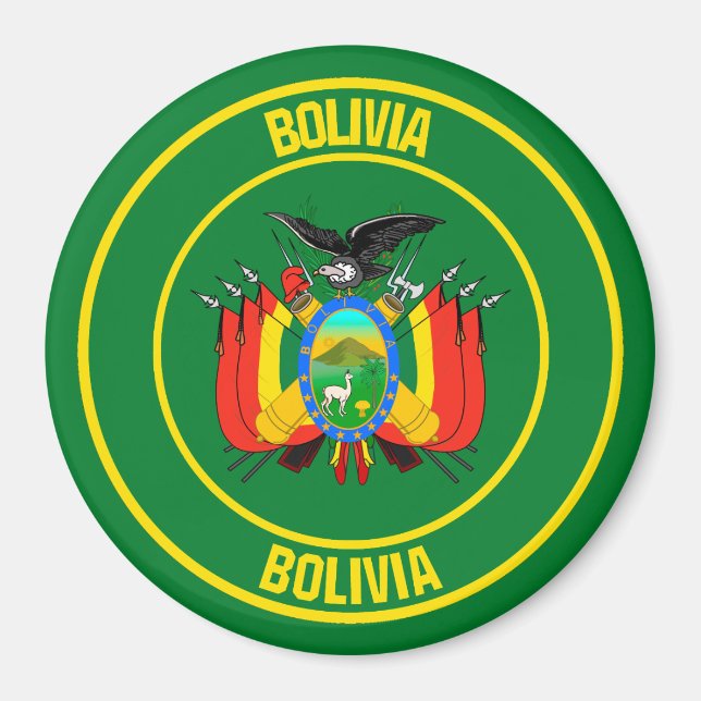 Íman Bolívia Round Emblem (Frente)