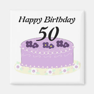 Íman Bolo de Aniversário de Cinquenta Anos