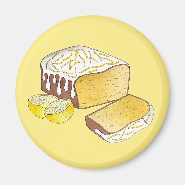 Íman Bolo de Bolo de Limão, Comida de Baking Britânica (Frente)