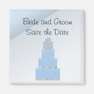 Íman Bolo de Casamento Baby Blue