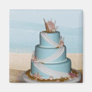 Íman Bolo de casamento elegante de Shell do mar