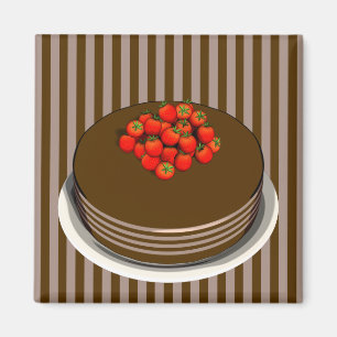 Íman Bolo de Chocolate com Morangos