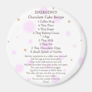 Íman Bolo de chocolate em uma receita da caneca