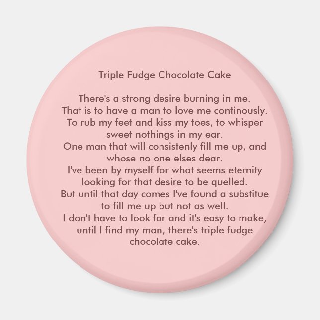 Íman Bolo de Chocolate Triplo (Frente)