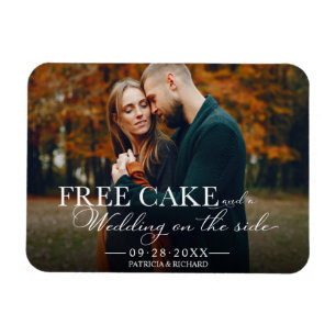 Íman Bolo Grátis Divertido Ímã de Foto de Casamento Sal