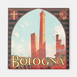 Íman Bolonha Itália viagens vintage Magnet
