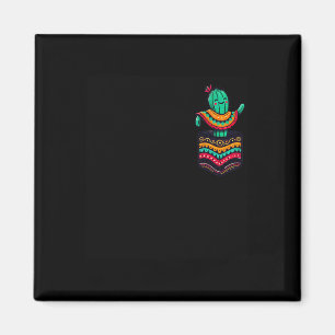 Íman Bolsa de Serape de Cacto Fofo Cinco De Mayo Pa Mex