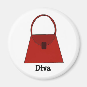 Íman Bolsa vermelha - diva