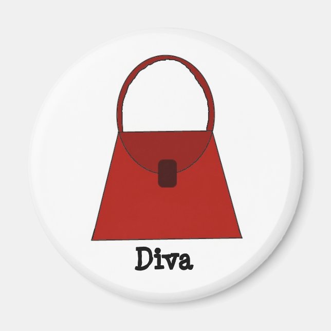 Íman Bolsa Vermelha - Diva (Frente)