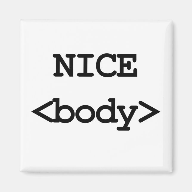 Íman bom código html de corpo (Frente)