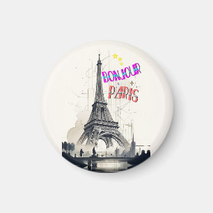 Íman Bom Dia Colorido Paris