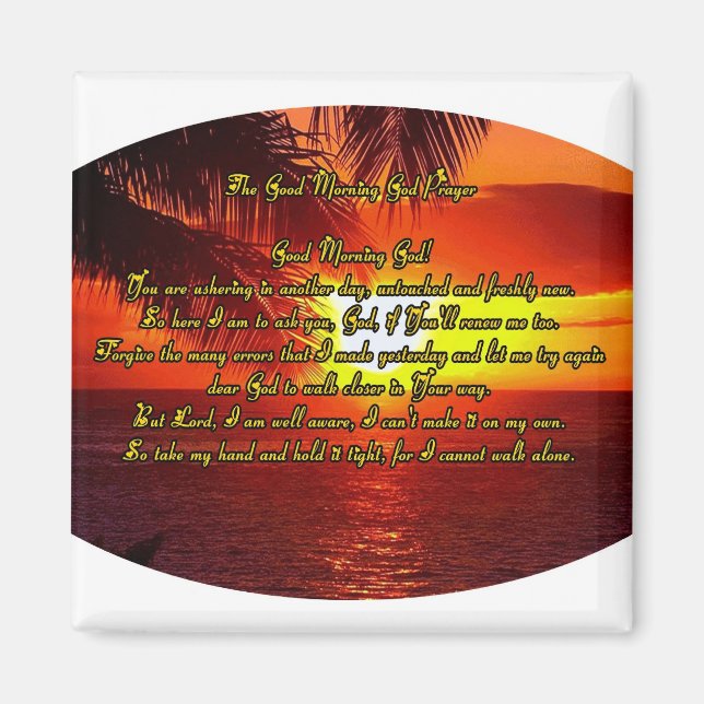 Íman Bom dia, oração de Deus (Frente)