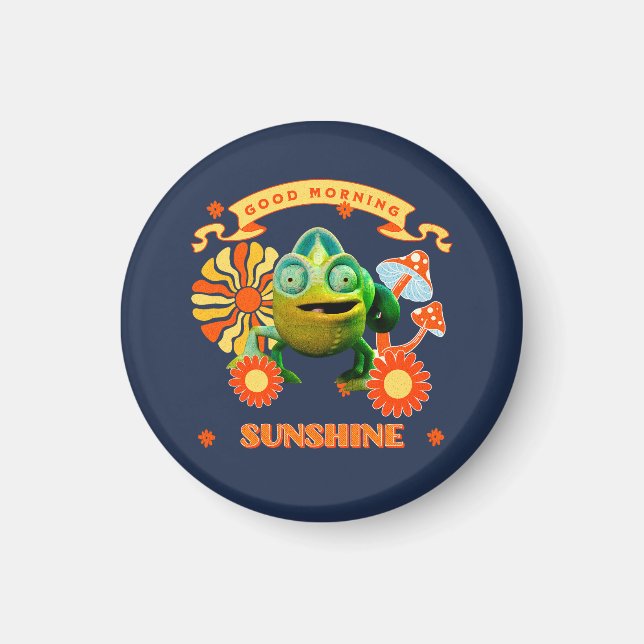 Íman Bom Dia Sol Chameleão Divertido (Frente)