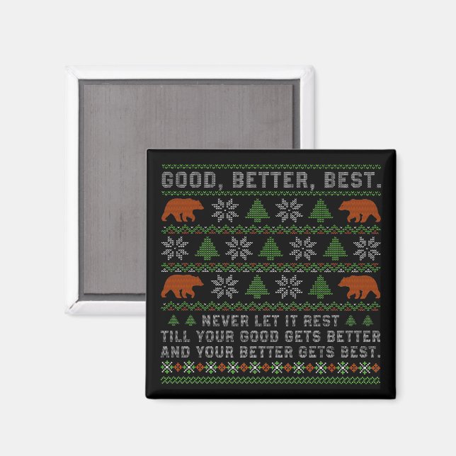 Íman Bom Melhor Ótimo Nunca Deixe Descansar Citação de  (Front/Back)