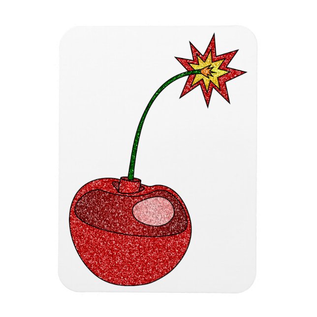 Íman Bomba de Cherry com brilho (Vertical)