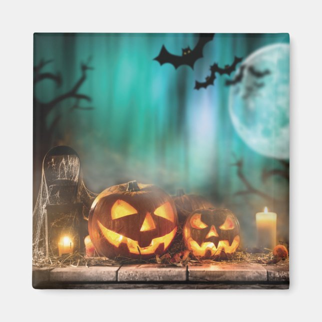 Íman Bombas e morcegos de Halloween (Frente)