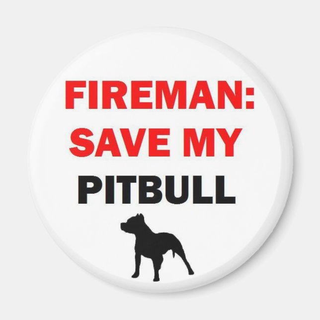 Íman Bombeiro Resgate My Pitbull (Frente)