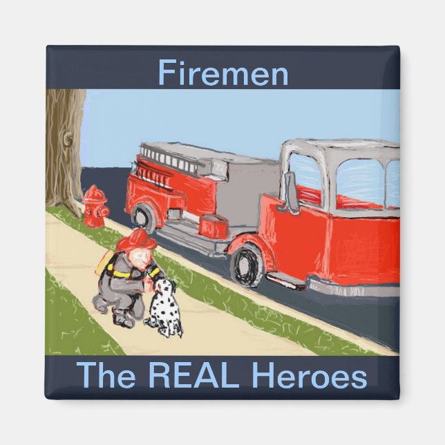 Íman Bombeiros - O ReAL Heroes Magnet (Frente)