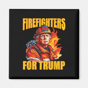 Íman Bombeiros Para Trump Bandeira Dos EUA Trump Bombei