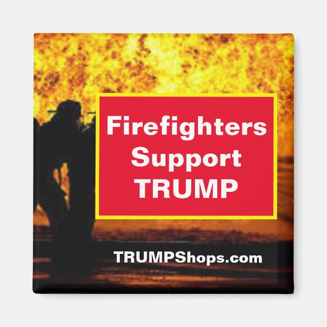 Íman Bombeiros suportam ímã TRUMP (Frente)