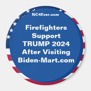 Íman Bombeiros suportam o TRUMP 2024 após o frigorífico